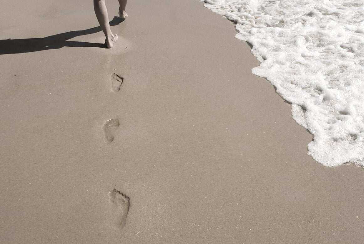 Foot Prints in the Sand